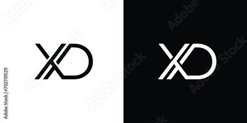 modern and Unique letter XD initials logo design