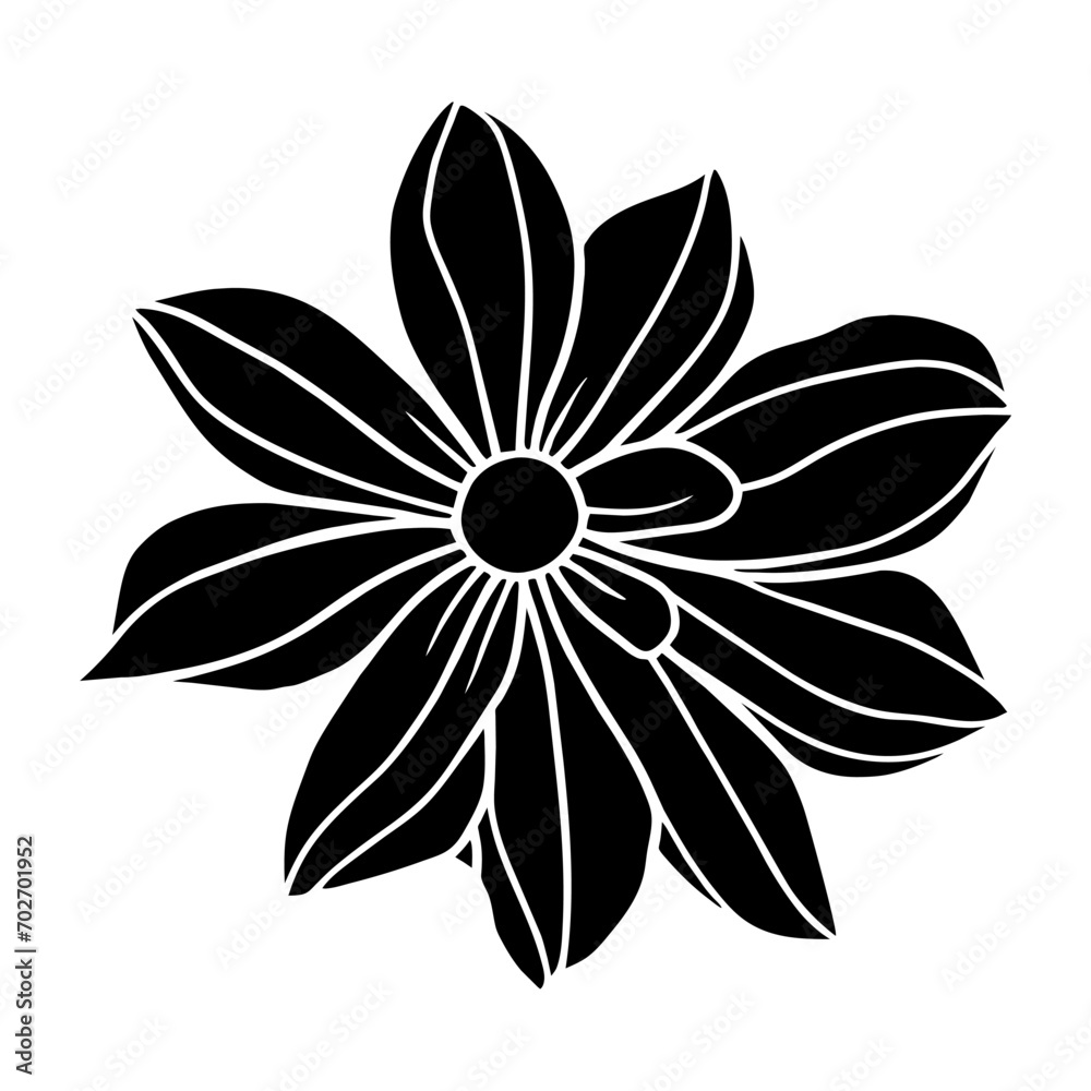 Hand drawn simple flower illustration Hand drawn simple flower illustration