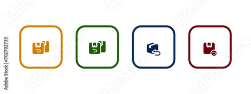 returns icon vector illustration. package with return icon concept.