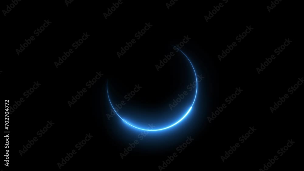 Abstract neon circle frame animation background Abstract neon circle frame animation background