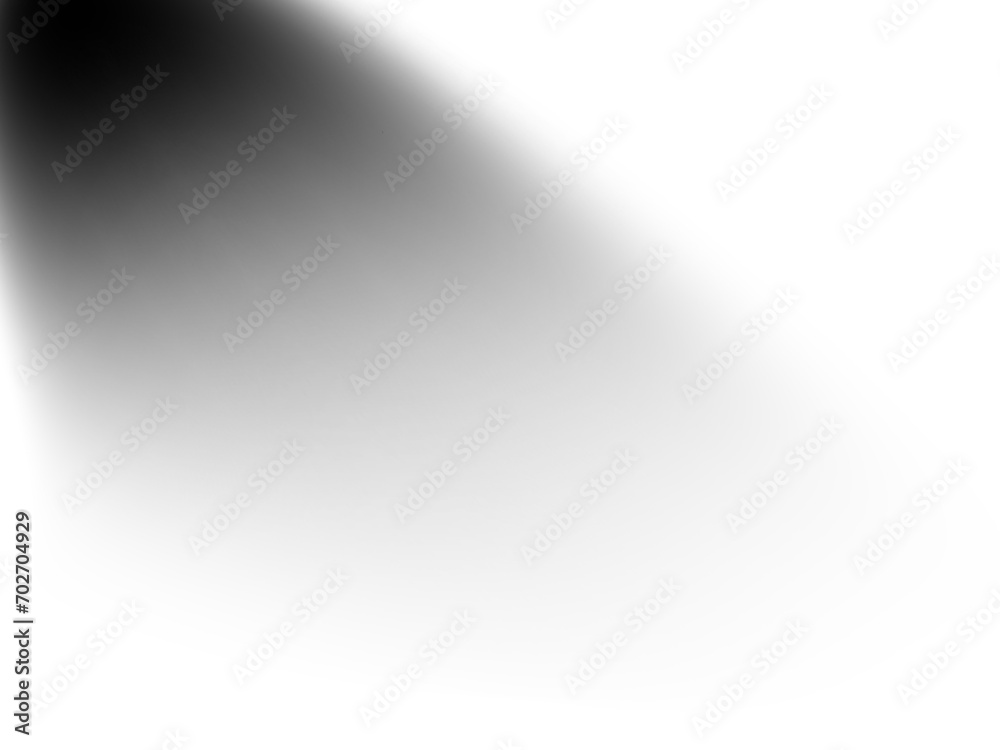 Naklejka premium Transparency black corner gradient on transparent background