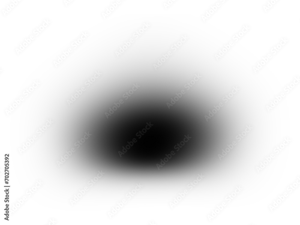 Black oval shadow on transparent background