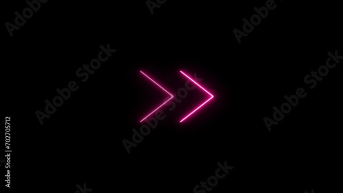 Abstract neon arrow loading bar animation background. 