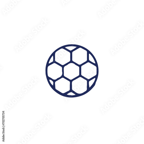 Football line icon vector design