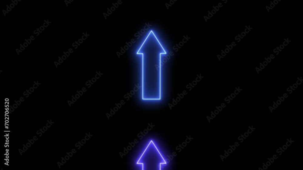 Abstract moving neon arrow loading icon animation background Abstract moving neon arrow loading icon animation background