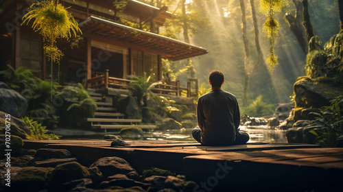 Harmony in Solitude: Engaging in Harmonious Meditation within Peaceful Surroundings for Inner Balance