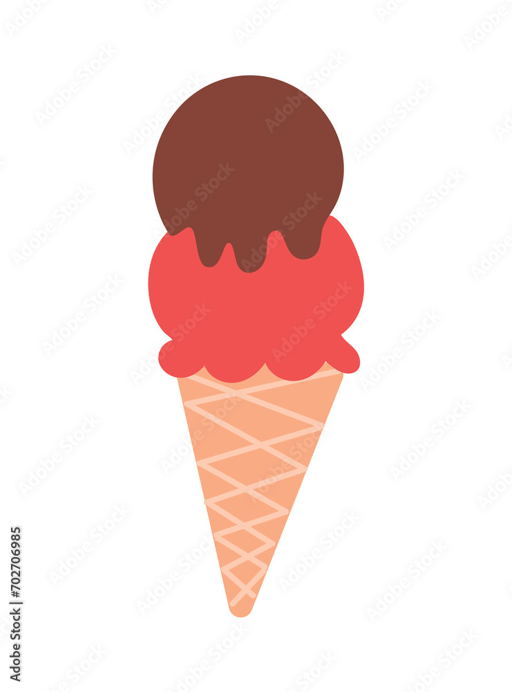 Ice cream of colorful set. This intricately detailed cone ice cream becomes a visual representation of sweet indulgence. Vector illustration. Ice cream of colorful set. This intricately detailed cone ice cream becomes a visual representation of sweet indulgence. Vector illustration.