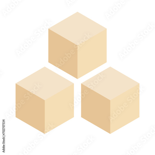 Flat designed sugar icon. Vector.
