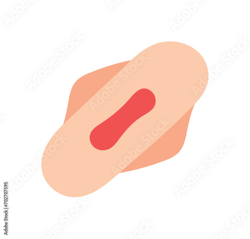 Menstruation element of colorful set. This artwork of gasket invites viewers to appreciate the discreet and necessary role of hygiene products through thoughtful design. Vector illustration.