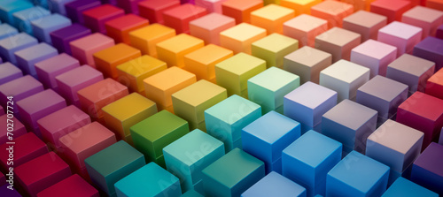 Bright background of colorful blocks with copy space