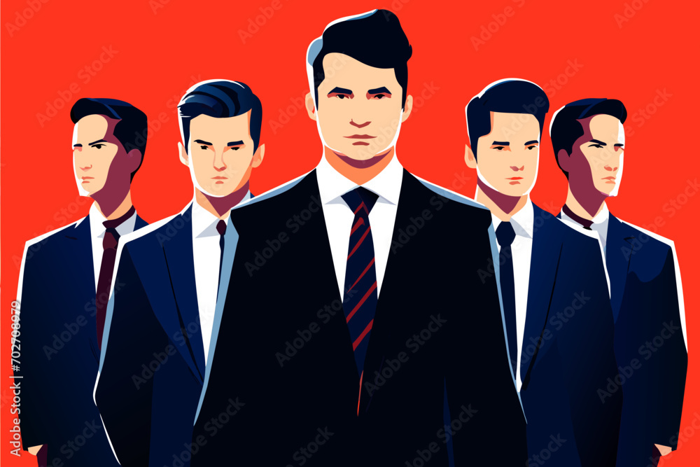 Businesspeople in suits. vektor icon illustation