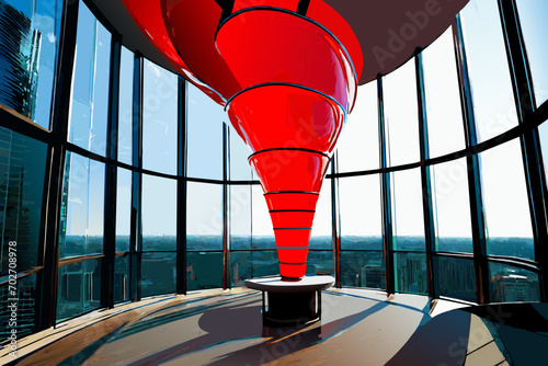 Office lobby sculptures. vektor icon illustation