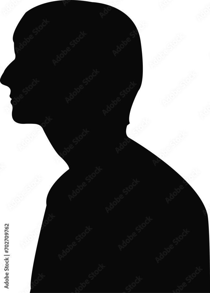 a young adult head silhouette vector a young adult head silhouette vector