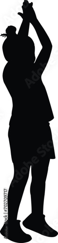 a girl body silhouete vector