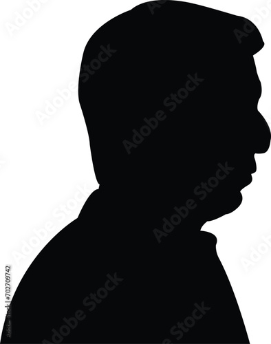 a man head silhouette vector