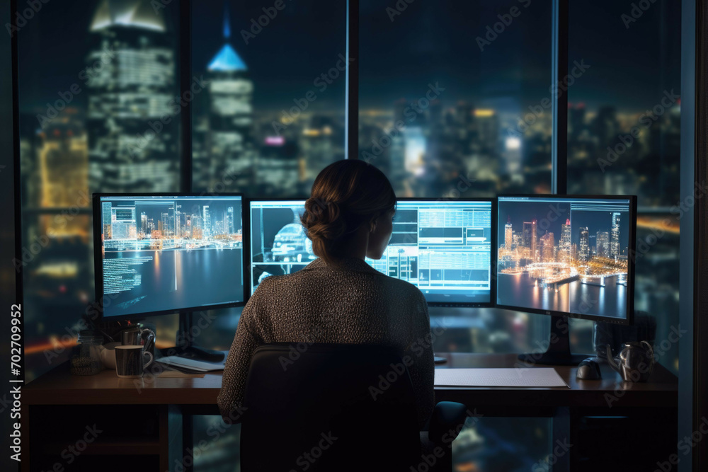 Businesswoman in modern office Businesswoman in modern office
