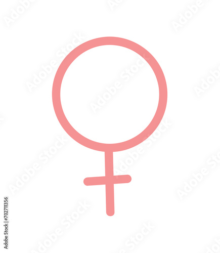 Pregnancy element of colorful set. This illustration transforms the female sign into a visual portrayal of minimalist design and the harmony between expectant parents. Vector illustration.