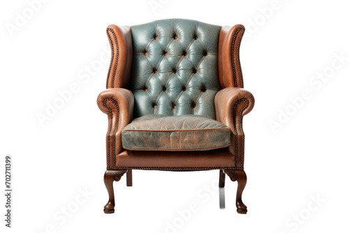 Classic Wingback Chair Isolated On Transparent Background