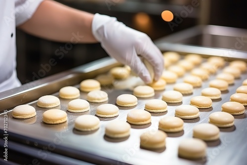 Process of making macarons dessert