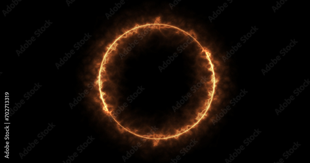 Fiery ray generated in a circle frame sparks and flares background. Fire moving in circular design illuminated inferno blaze glowing background with burns dusts and gas. Eclipse fireball animation. Fiery ray generated in a circle frame sparks and flares background. Fire moving in circular design illuminated inferno blaze glowing background with burns dusts and gas. Eclipse fireball animation.