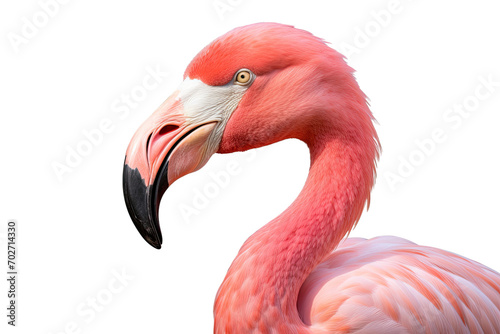 Vibrant Flamingos Isolated On Transparent Background