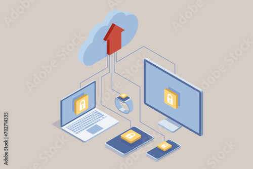 Isometric Secure Cloud Storage, Data Storage and Password Protection
