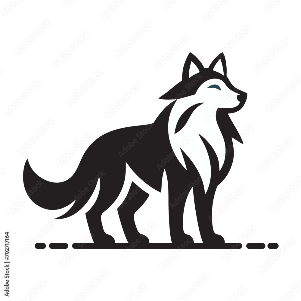 wolf logo icon. Wild wolf animal symbol. Vector illustration isolated on white background. wolf logo icon. Wild wolf animal symbol. Vector illustration isolated on white background.