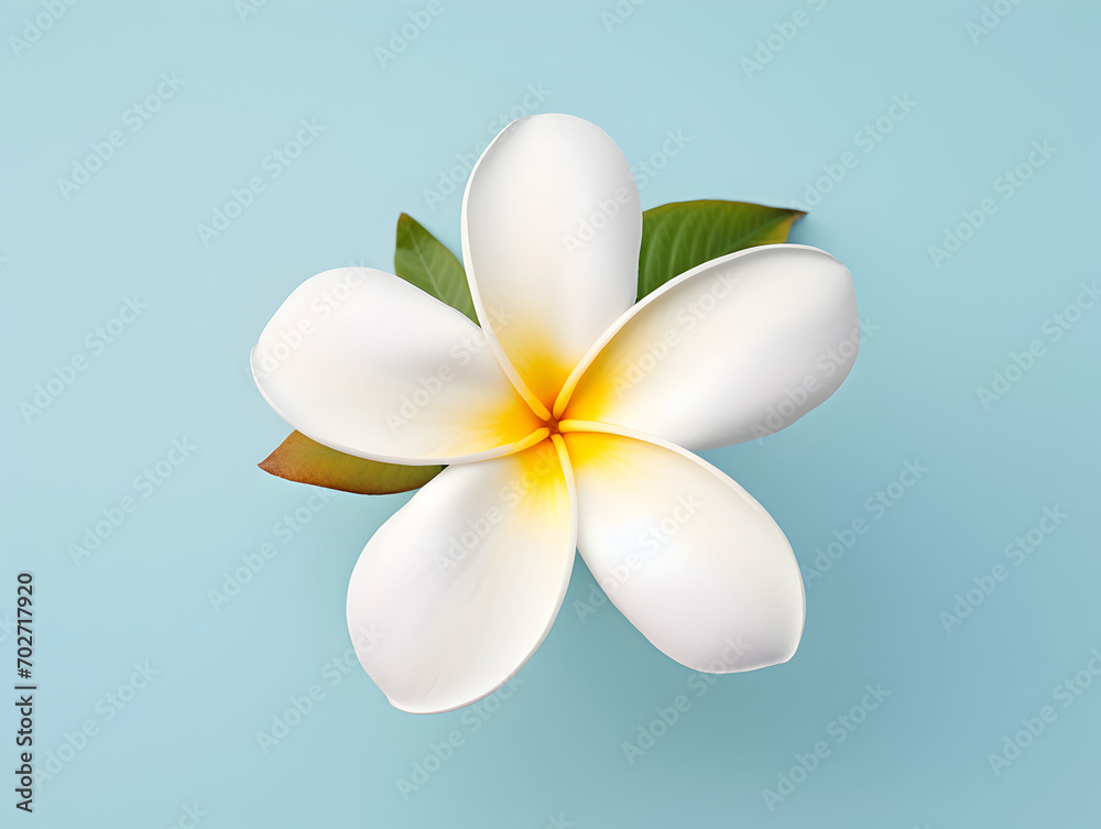 Fototapeta premium Frangipani flower in studio background, single Frangipani flower, Beautiful flower images