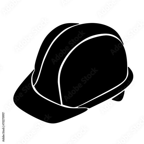 Hard hat or safety helmet for icon labor day concept isolated on transparent  photo