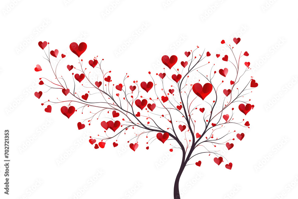 Fototapeta premium red heart isolated on white