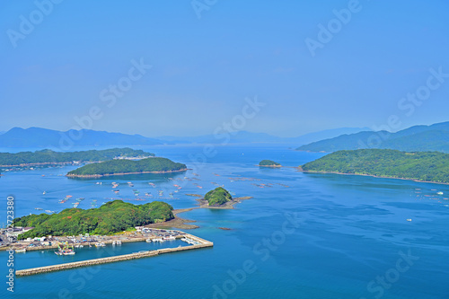 竹島と野島　針尾公園展望所からの絶景　鹿児島県長島町 photo