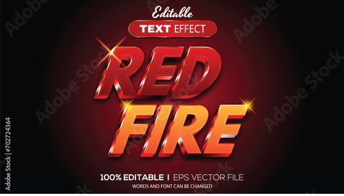 editable text effect red fire theme