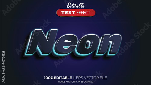 editable text effect neon theme