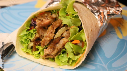 Shawarma de carne, meat shawarma photo