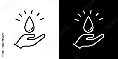 しずくを手に持つアイコン