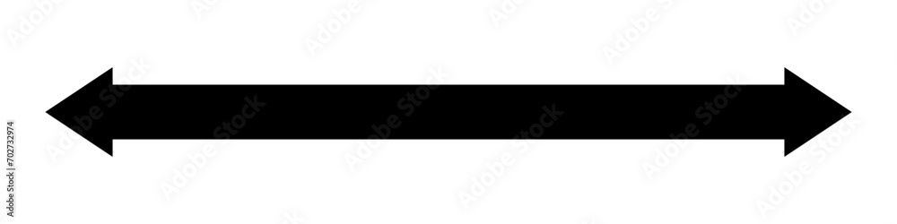 Obraz premium Straight long double vector arrow icon