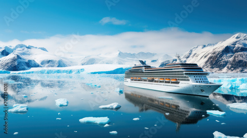 Antarctic Cruising ship. Sea, ice, iceberg © PaulShlykov