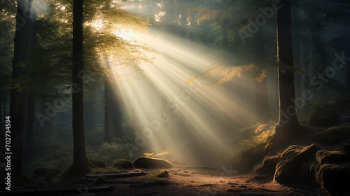 Wald mit Licht photo