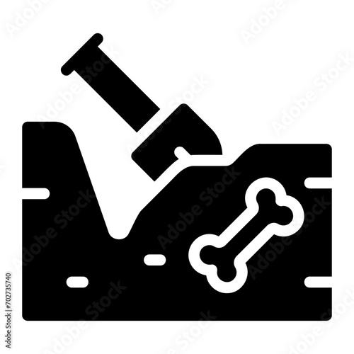 digging glyph icon