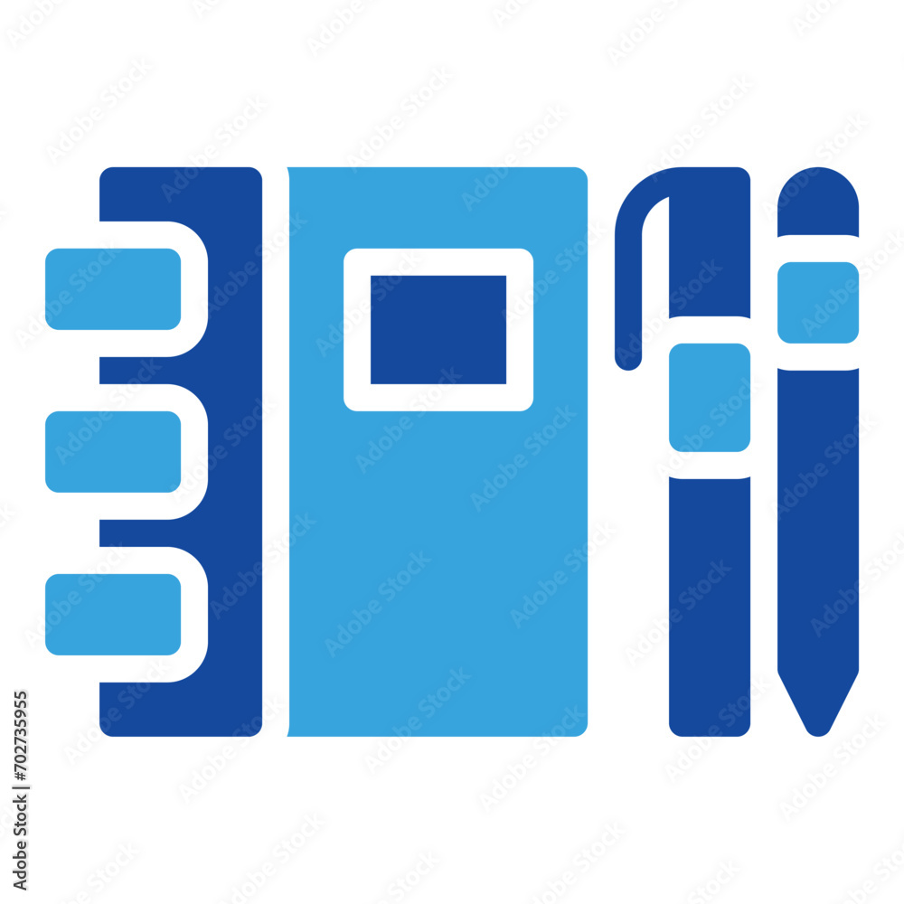 Pen book icon or logo illustration glyph style Pen book icon or logo illustration glyph style