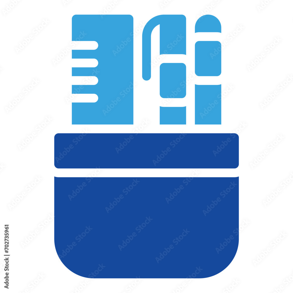 Stationery icon or logo illustration glyph style Stationery icon or logo illustration glyph style