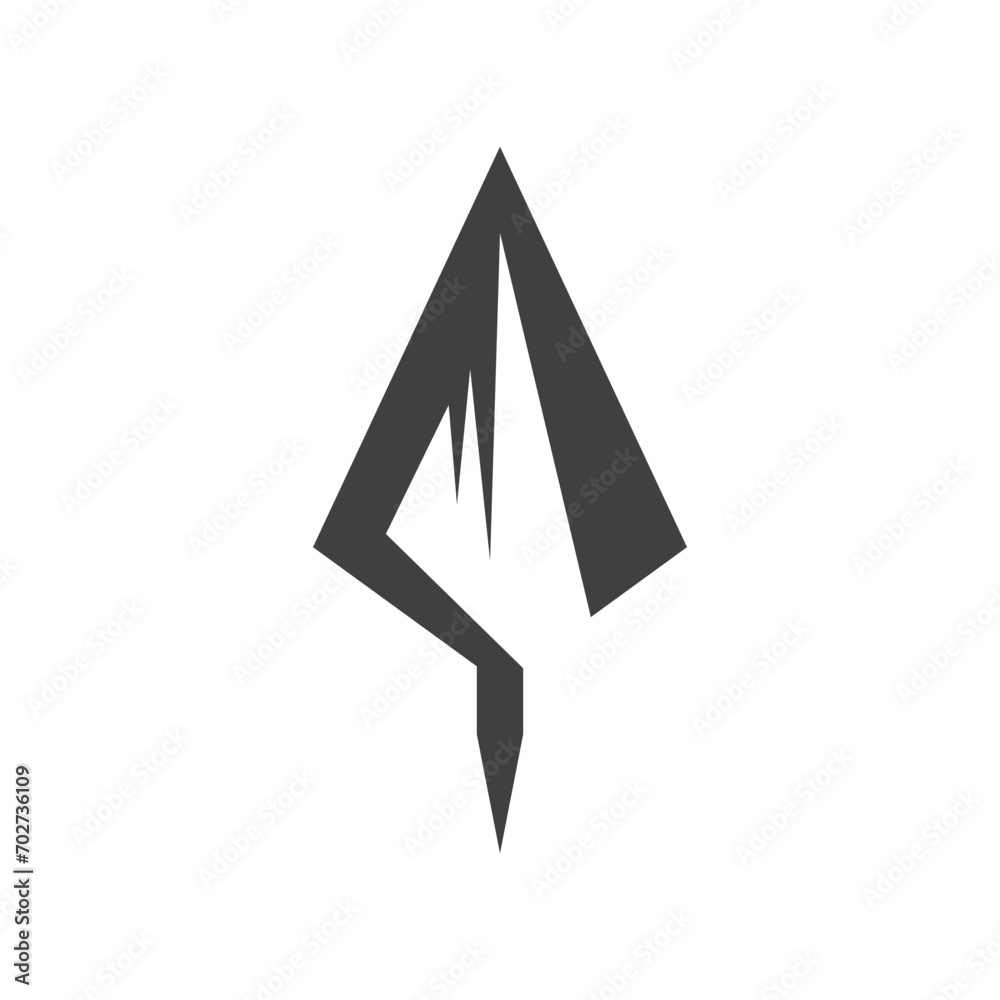 Spear logo vector design template Spear logo vector design template