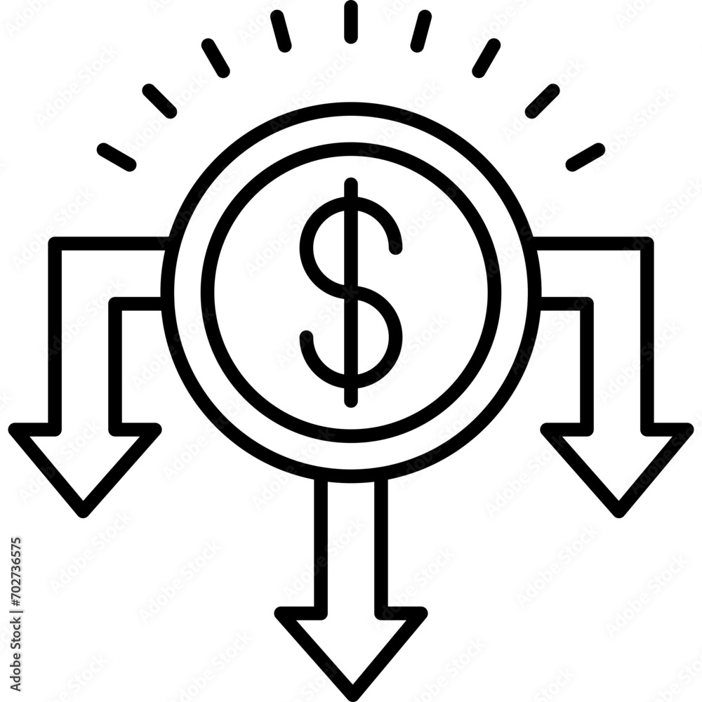 Obraz premium Reduce Cost Icon