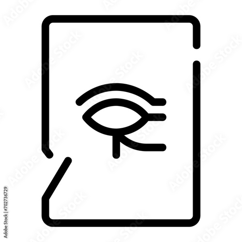 Hieroglyph line icon