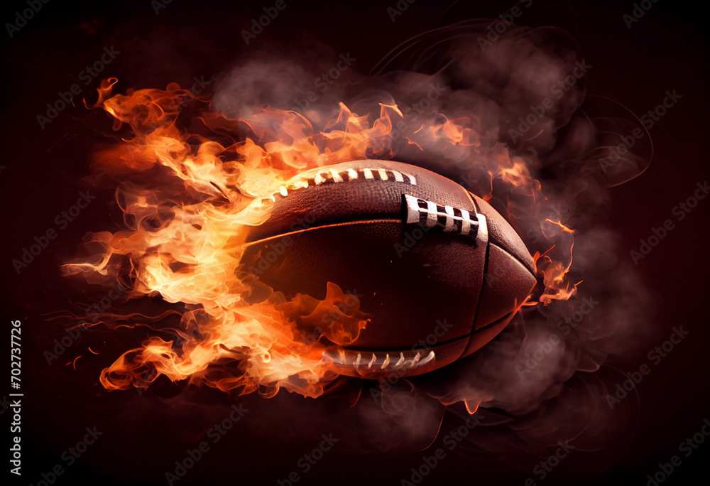illustration of fiery american football ball flying on black background illustration of fiery american football ball flying on black background