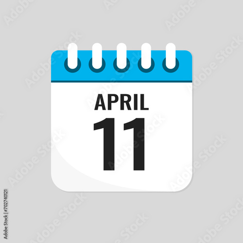 Icon page calendar day - 11 April
