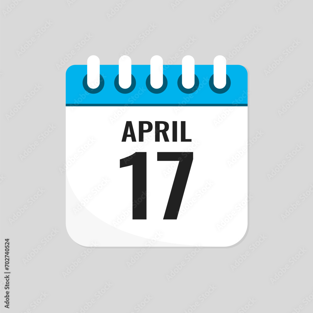 Icon page calendar day - 17 April Icon page calendar day - 17 April