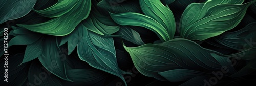 closeup nature view of green leaf texture, dark wallpaper concept, nature background, tropical leaf photo