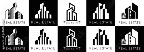Mega Set and Big Group, Real Estate, Building and Construction Logo Vector Design