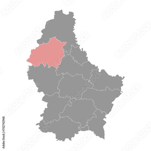 Wiltz canton map  administrative division of Luxembourg. Vector illustration.